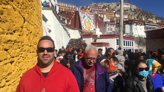Ganden Monastery Thangka Festival in Tibet