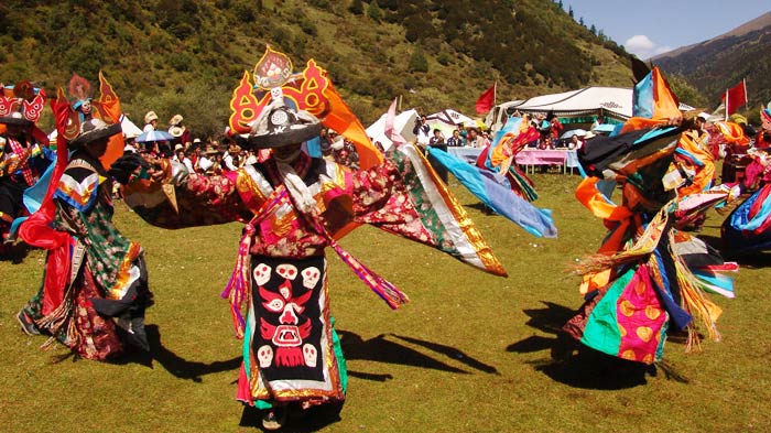 Locals are performing Tibetan Opera
