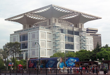 Shanghai Urban Planning Exhibition Center was built to show the achievement of the city planning and construction.