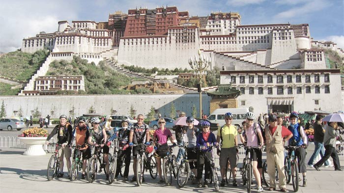 Ready to hit the road for bike tour from Lhasa to Kathmandu