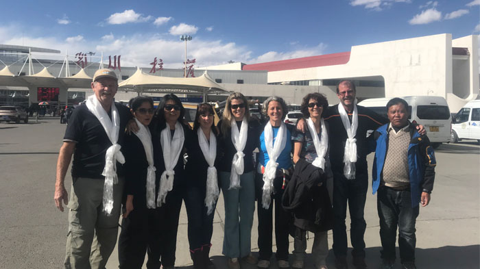Meeting our clients at Lhasa airport
