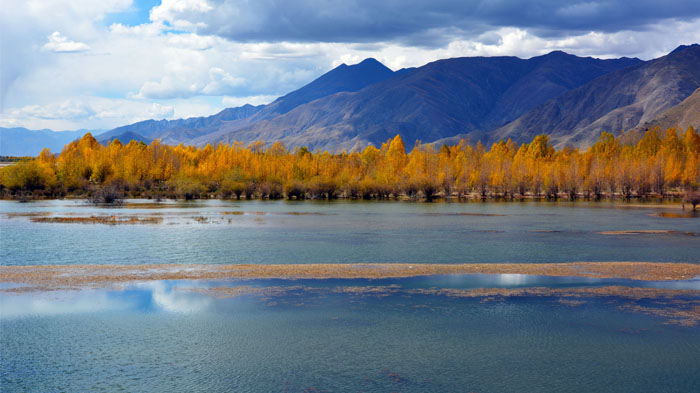 Picturesque Lhasa Valley in Autumn