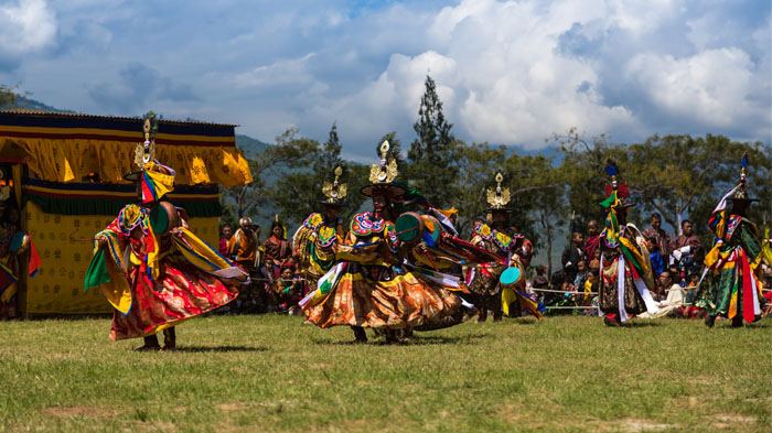The famous Paro Tsechu held in April in Bhutan