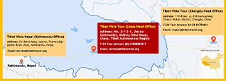 Tibet Vista's offices on the Map