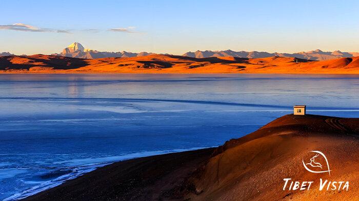 sunset of Lake Mansarovar
