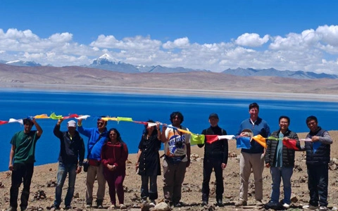 Two Lakes Near Mount Kailash: Twin Lakes Manasarovar and Rakshas Tal
