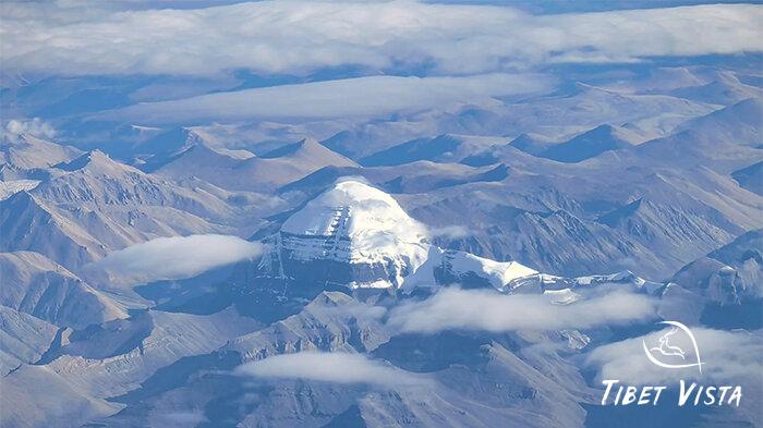 Enjoy the stunning view of Mt. Kailash on the flight
