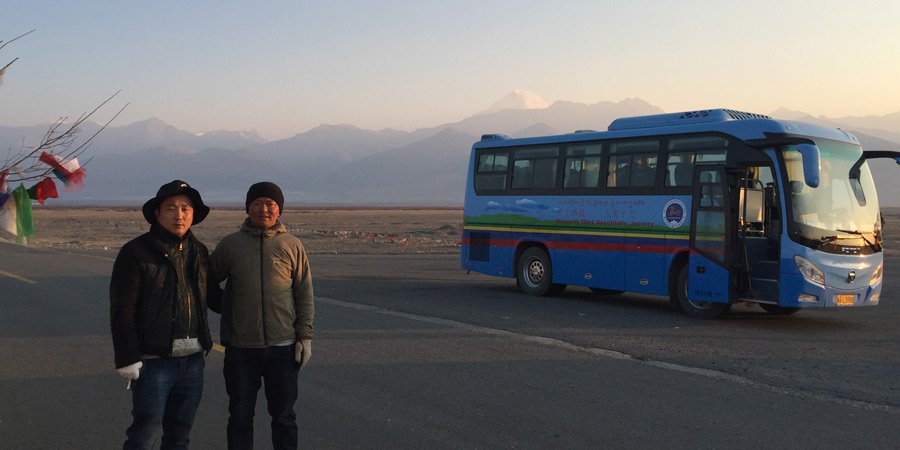 Tibet Tour Bus and Driver