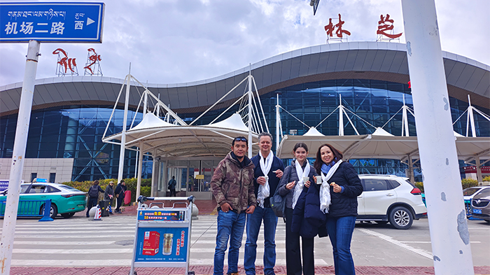 Welcoming our beloved guests at Nyingchi Airport