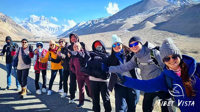 Group photo at Everest base camp