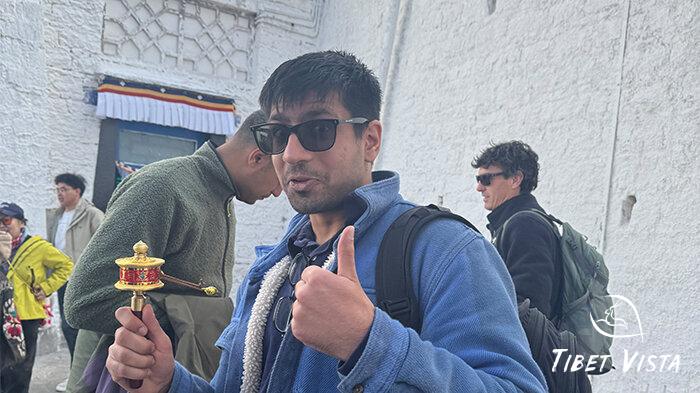 Tibetan prayer wheels