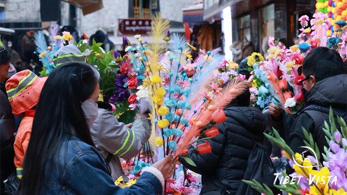 Colorful Decorations for Tibetan New Year