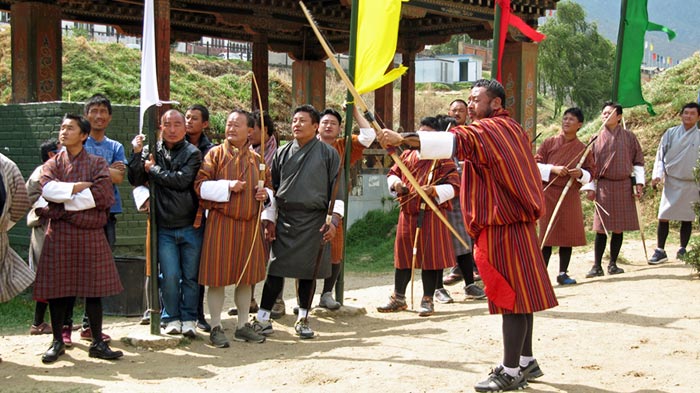 Archery competition in Bhutan