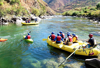 Water rafting in Bhutan