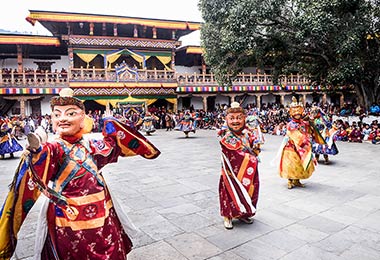 Punakha Tshechu Festival is held directly after the well known Punakha Drubchen