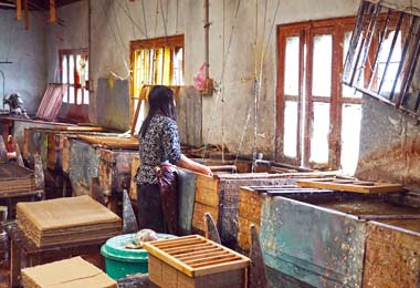 Bhutan Traditional Bhutanese Paper Making Factory