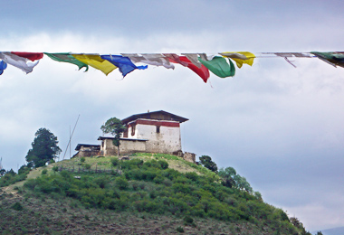 Jili or Jele Dzong, a small fortress watching over the Paro valley.  