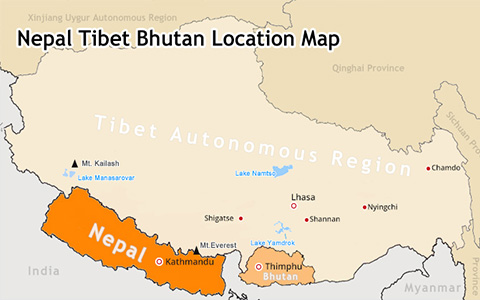 Where is Bhutan located on a Map?
