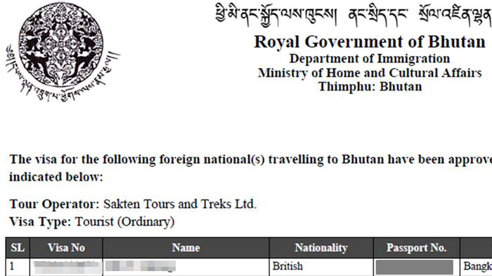 Bhutan visa