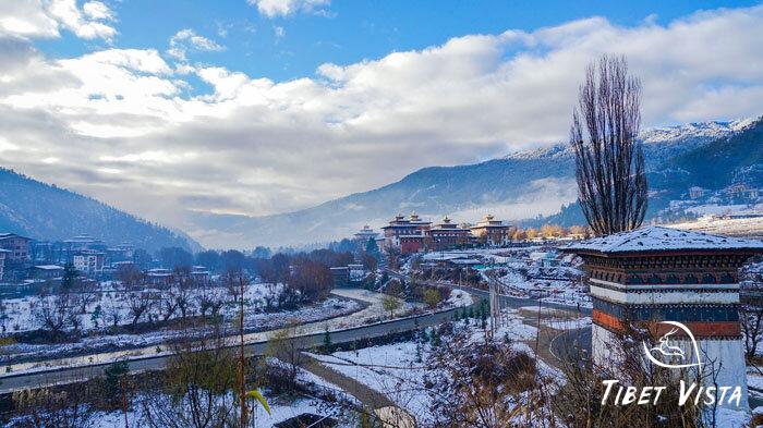 Visit the tranquil Tashichho Dzong in Thimphu in winter