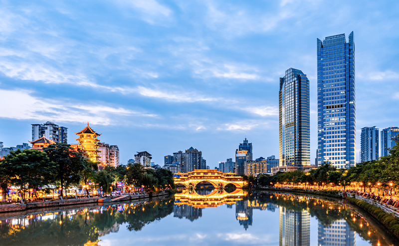 Night view of Chengdu