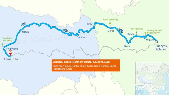 Chengdu to Lhasa Northern Route along the G317