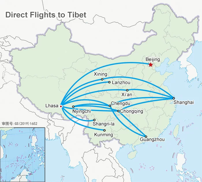 airlines to lhasa tibet