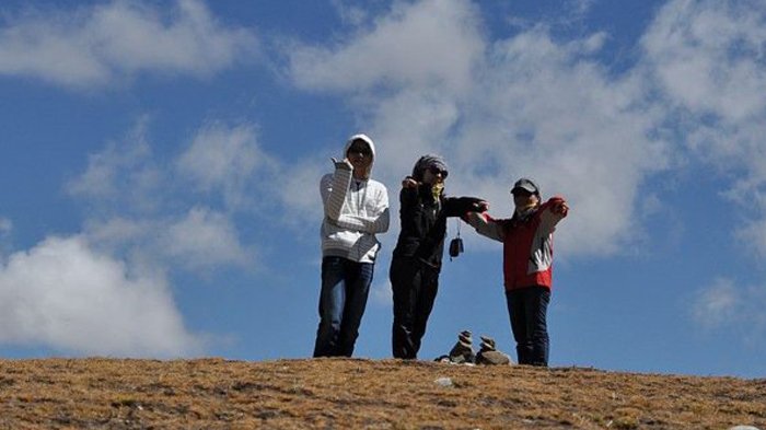 Trekking in Sunny Days in Autumn