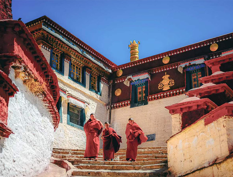 discover the peaceful beauty of Ganden Monastery