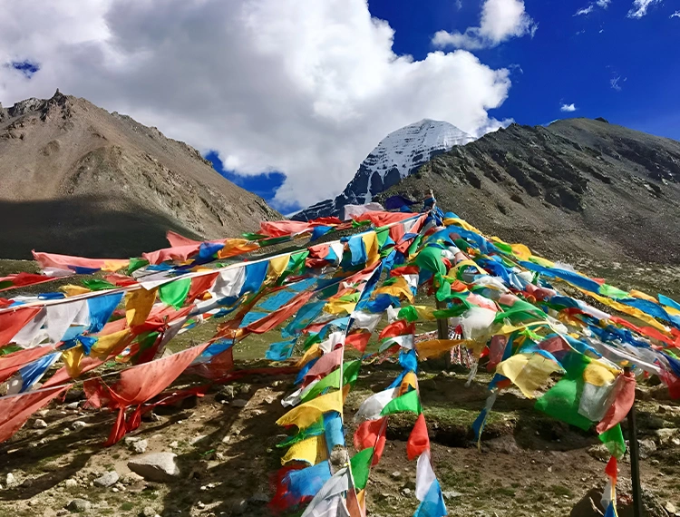 Colorful prayer flags