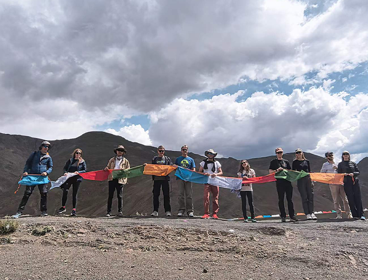 Prayer flags during a trip to Tibet