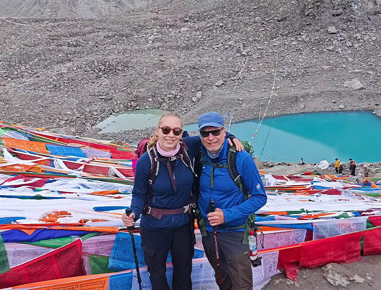 Prayer flags during a trip to Tibet