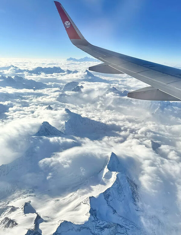 scenery during the flight to Tibet