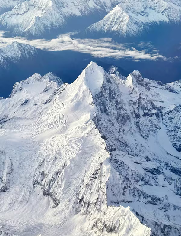 scenery during the flight to Tibet