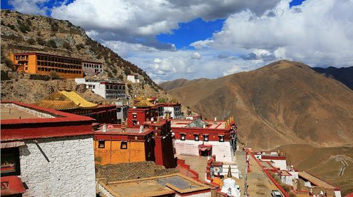 Winding Road to the Ganden Monastery