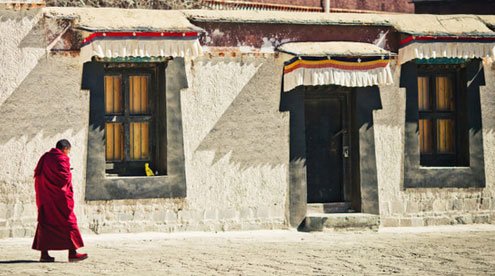 A Monk in Tashi Lhunpo Monastery