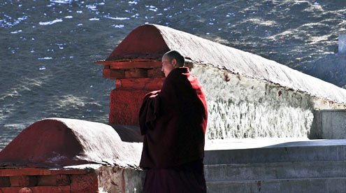 local monk of Ganden Monastery