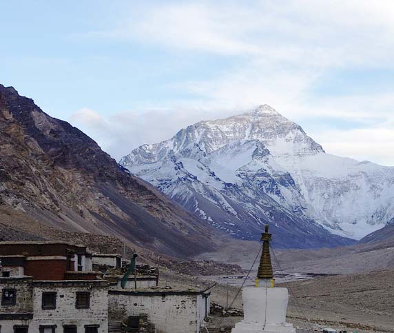 Best View of Mount Everest with Rongbuk Monastery