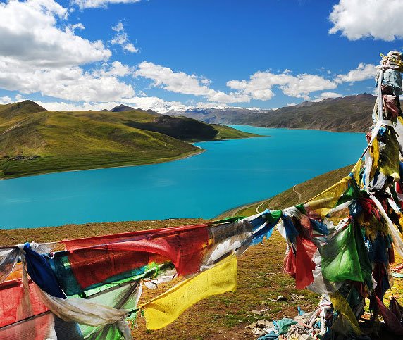 View of Yamdrok Lake from Gangbala Pass