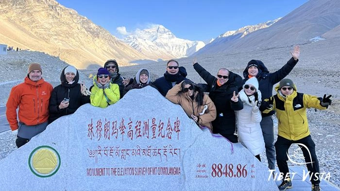 The stunning view of the north face of Mt. Everest