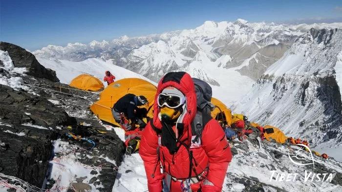 Climbing Mount Everest from Tibet, China