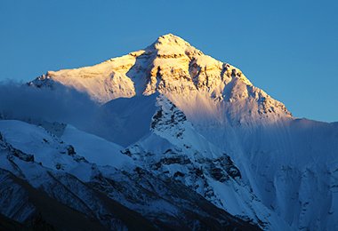 Before leaving EBC, enjoy the breathtaking view of Mt. Everest at sunrise.