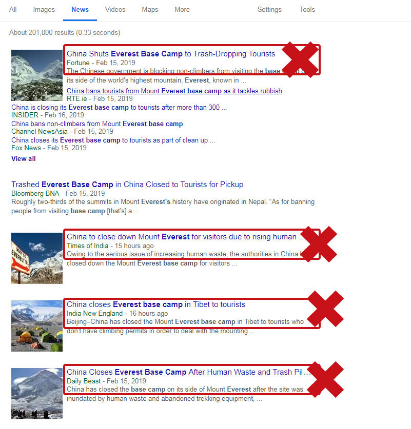 Rumors about Everest Base Camp Closed News