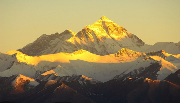 beautiful sunrise of Everest in Winter