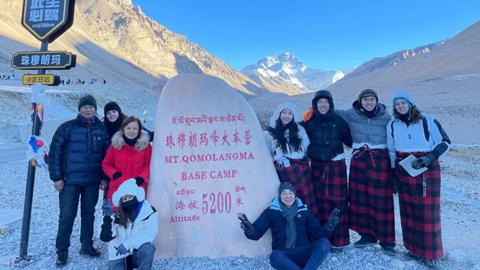 Tibet Everest Base Camp sea level around 5200 meters