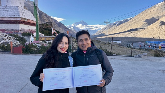 Everest View from Rongbuk Monastery