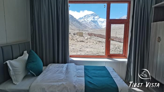 Mount Everest view room at Rongbuk Hotle