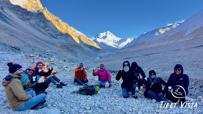 Hot Drink at Everest Base Camp in Tibet