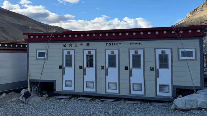 Newly Upgraded Shared Toilets in the Everest Tent Hotel Area