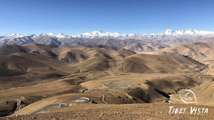 108 turns of Everest Road in Tingri